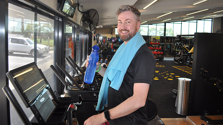 man on treadmill